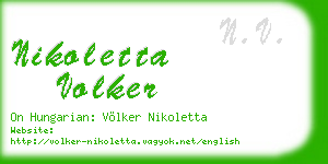 nikoletta volker business card